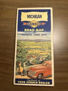 Mapa de ruta Sunoco 1948: Michigan usado - Imagen 1 de 2