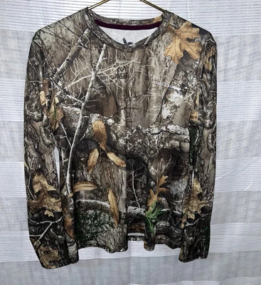 Camisa Mossy Oak Para Mujer Manga Larga XL Real Tree Break Up Infinity Camiseta Camuflaje Foto 1 de 4