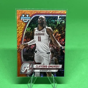 2024-25 Bowman University Chrome U Orange Shimmer 46/65 CLIFFORD OMORUYI π₯π₯ - Picture 1 of 11