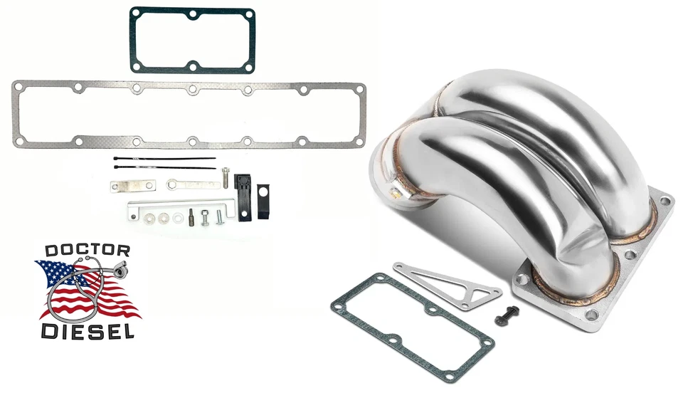 Kit de actualización de calentador de codo y rejilla colector de admisión de 3,5" para Cummins 07-18 RAM 6,7 L Foto 1 de 3