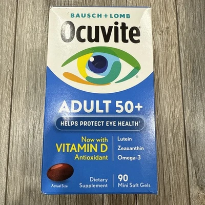 Bausch & Lomb Ocuvite мини-гели с витаминами и минералами для глаз для взрослых 50+, 90 шт - Изображение 1 из 4