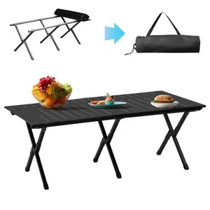 34 / 46in Folding Portable Camping Outdoor Picnic Table Carbon Steel Carry Bag - Picture 1 of 8
