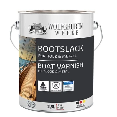 Bootslack Yachtlack Bootsfarbe Klarlack Deckfarbe Holzlack Farbauswahl 1-20L - Bild 1 von 4