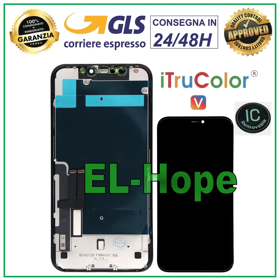 DISPLAY LCD iTruColor HD INCELL PER APPLE IPHONE 11 TOUCH SCREEN SCHERMO MONITOR - Immagine 1 di 1