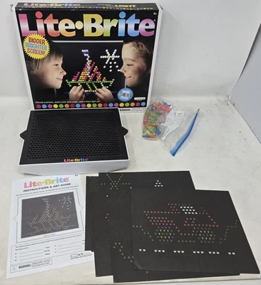 Lite Brite Magic Screen Kids Toy Fun Light Bright Game Set Pegs Works Great  - Image 1 of 4