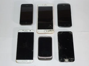 Job Lot 6 Mobile Phones Untested HTC Samsung etc. - Picture 1 of 10