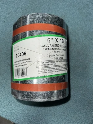 Amerimax 6 in. W X 10 ft. L Galvanized Steel Flashing Silver 70406 - Image 1 of 4
