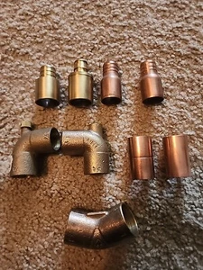 Vent Elbow Cast Bronze  3/4'' - Nibco 90 Degree w Drain Cap - Solder Sweat Pex - Picture 1 of 5