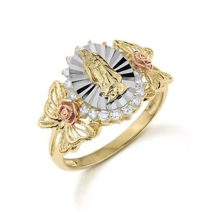 Bicolor Ring 10 Karat & 14 Karat Gold Guadalupe Blanco - Bild 1 von 8