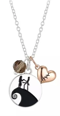 DISNEY TIM BURTON'S THE NIGHTMARE BEFORE CHRISTMAS FINE SILVER PLATED NECKLACE - Image 1 of 4