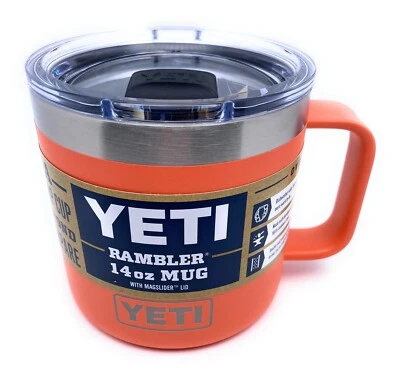 YETI 14 Oz Coral Mug Authentic New With Magslider Lid Limited Edition Color - Image 1 of 4
