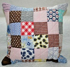 New listing
Throw Pillow Made With Vintage Postage Stamp Feedsack Patchwork Quilt w/ Insert