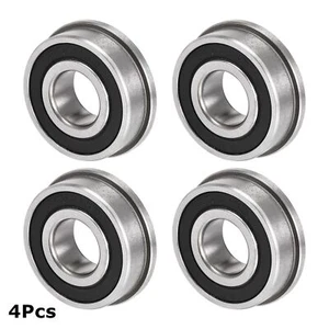 4Pcs Flange Ball Bearing 15x35x11mm Double Sealed Chrome Steel Bearing F6202-2RS - Picture 1 of 9