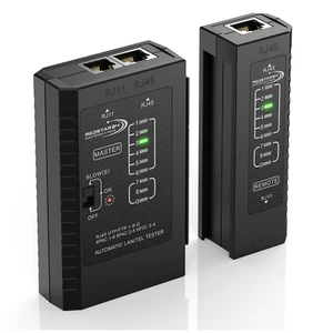 Netzwerktester RJ45/11 LAN Kabel Tester Netzwerk Prüfer ISDN DSL, CAT 4/5/6/7/8 - Afbeelding 1 van 7