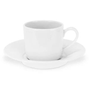 Taza de café y platillo blanco clásico Royal Worcester, conjunto de 4 - Imagen 1 de 1