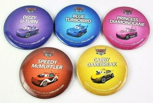 5 Disney Collector Souvenir Pinback Button Cars Land California Adventure 2012 - Bild 1 von 3