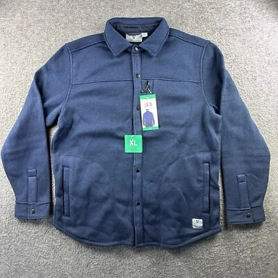 Suéter de hombre Rugged Elements polar sobre camisa botón a presión, azul, talla XL Foto 1 de 4