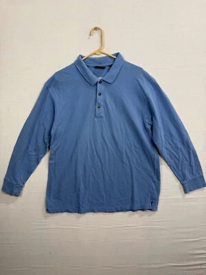 Рубашка поло Outer Banks мужская размер XL синяя 100% хлопок классический пуловер с длинным рукавом - Изображение 1 из 4