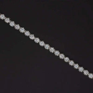 BRACCIALE TENNIS DIAMANTE CREATO IN LABORATORIO 1,84ct ORO BIANCO 14k taglio classico tondo 2ct - Foto 1 di 3