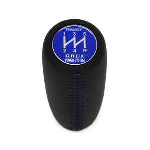 TALL GEAR KNOB 5 SPEED BLUE STITCH MICRA SKYLINE R32 R33 400R S12 S13 S14 CHERRY - Picture 1 of 6