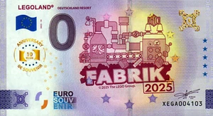 Zero Euro Note - 0 Euro - Legoland Germany Resort - Factory 2025-19 Anniver - Picture 1 of 1