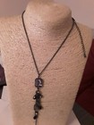 Fashion Jewelery Necklace short length style black tone chain tassle style