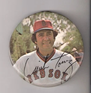 Mike Torrez Boston Red Sox Pitcher 3-Inch Player Pinback Button Yankees Orioles - Picture 1 of 1