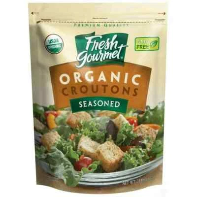 Fresh Gourmet USDA Organic Croutons Seasoned Salad 2 Lbs Dressing Crunchy Topper