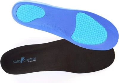 SOLE CONTROL Ultra Light Orthotic insoles Bubble Gel Heel Metatarsal Pads
