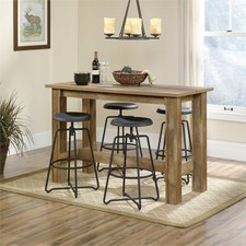 Dining Room Table Breakfast Kitchen Counter Height Rustic Barnwood Finish Dinett