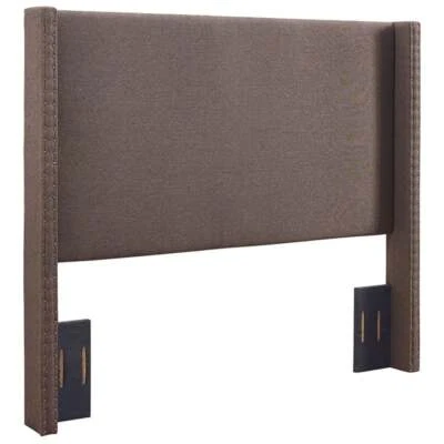 Cabecero completo/queen tapizado de tela de lino Casey Furniture Crosley Furniture en bourbon Foto 1 de 4