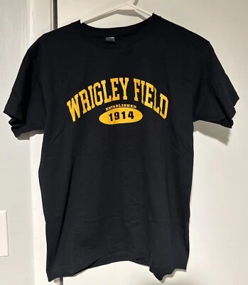 Youth Wrigley Field Chicago Cubs Large Black Graphic Short Sleeve T-Shirt Large  - Image 1 of 3