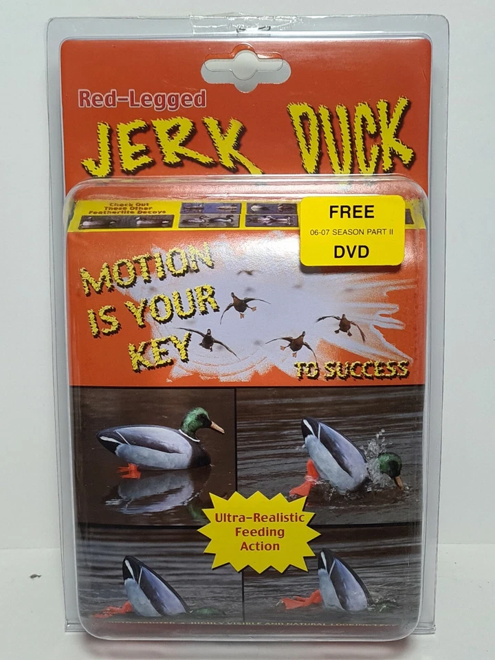 Red-Legged Jerk Duck Photo Printed Mallard Hen Decoy with DVD SEALED NEW  - Image 1 of 1
