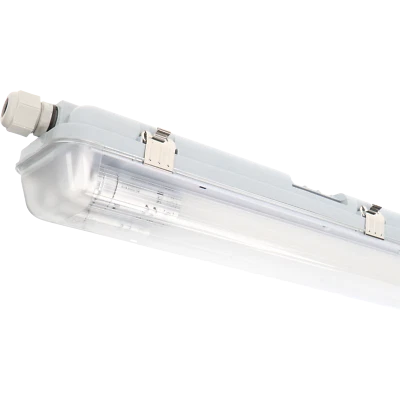 PROVENTA Feuchtraumleuchte Wannenleuchte mit LED-Röhren 150 cm 2x 20,5W neutralweiß IP65