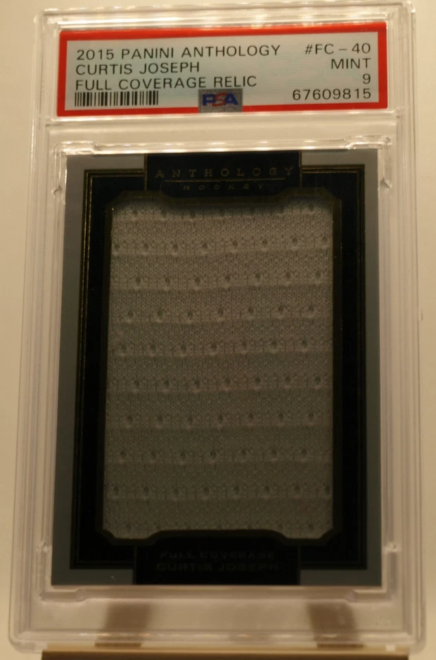 2015 Panani Anthology relíquia cobertura total 79/99 Curtis Joseph #FC-40 PSA 9 - Imagem 1 de 2