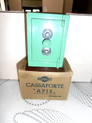 MERCURY TORINO ART.208 RARE GIOCATTOLO "CASSAFORTE APIS" BOX ORIGINALE!! - Immagine 1 di 4