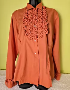 Vintage Miller Western Wear Hemd Damen Cowgirl Rüschen tailliert Rodeo Festival - Bild 1 von 23