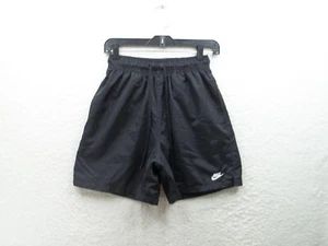 Nike Swim Trunks Board Shorts Boys Black Sz S Polyester Drawstring 24" x 5.5" - Picture 1 of 10