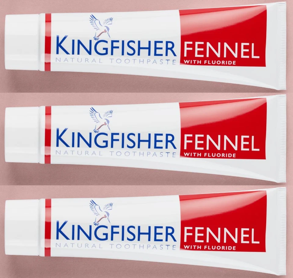 Kingfisher Toothpaste - Fennel (with Fluoride) - 100ml - 3 PACK