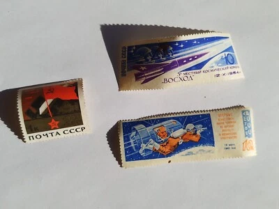 SELLOS CCCP UNION SOVIÉTICA CONQUISTA DEL ESPACIO 1965, Excelente Conservación.  - Imagen 1 de 4