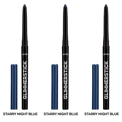 NEW Avon Glimmerstick Retractable Eyeliner - STARRY NIGHT BLUE 0.28 g / SET OF 3 - Image 1 of 4