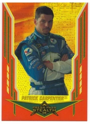 2008 Press Pass Stealth Chrome #7 Rookie Gold Patrick Carpentier #82/99 - Image 1 of 2