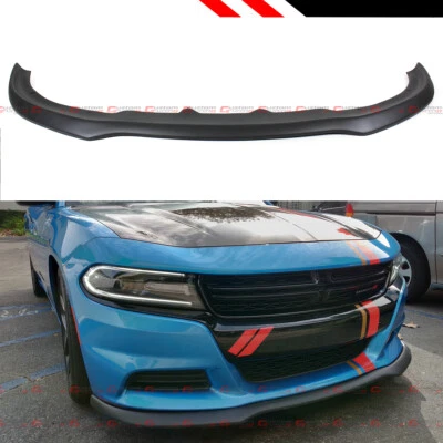 FOR 15-23 DODGE CHARGER R/T SXT BASE GT STYLE FRONT BUMPER LIP SPOILER SPLITTER - Image 1 of 4