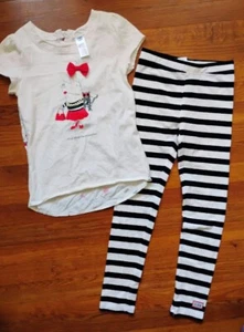 Olivia The Pig By Gymboree Cotton Outfit - Shirt & Matching Pants - Size 8 - Picture 1 of 6