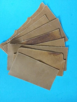 10 muestras artesanales de cuero genuino 9”x 4” tamaño promedio rectángulo IS Foto 1 de 3