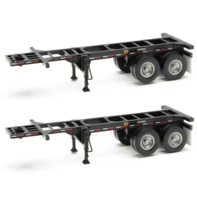 Walthers 949-4503 20' Container Chassis (2-Pack) Black HO Scale - Image 1 of 4