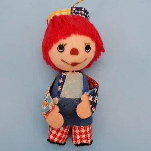 Vintage Raggedy Andy Foam & Felt Christmas Ornament 3 Inch - Picture 1 of 10