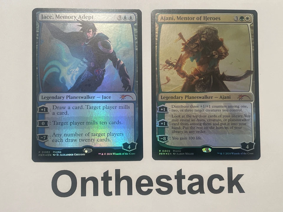 Foil Promo Ajani, Mentor of Heroes & Jace Memory Adept (PRM #0002 & #0009) - Image 1 of 1