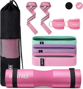 9Pcs Barbell Pad Set for Squat, Hip Thrusts, Lunges, Leg Day, Standard Olympic B - Picture 1 of 12