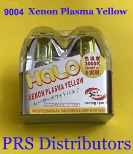 2x 9004 Xenon Plasma Yellow High / Low Beam Head Light Bulbs 3000K 170W / 160W - Foto 1 di 3